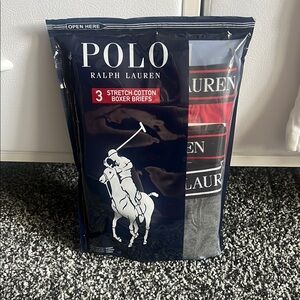 Polo Ralph Lauren Stretch Cotton Boxer Briefs - Navy and Red